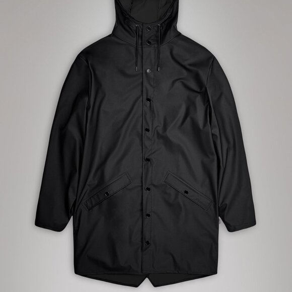RAINS Long Jacket In Black - Picture 4 of 9
